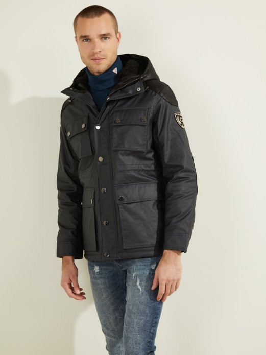 Plava Guess Jakna S Više Džepova Za Kupovinu