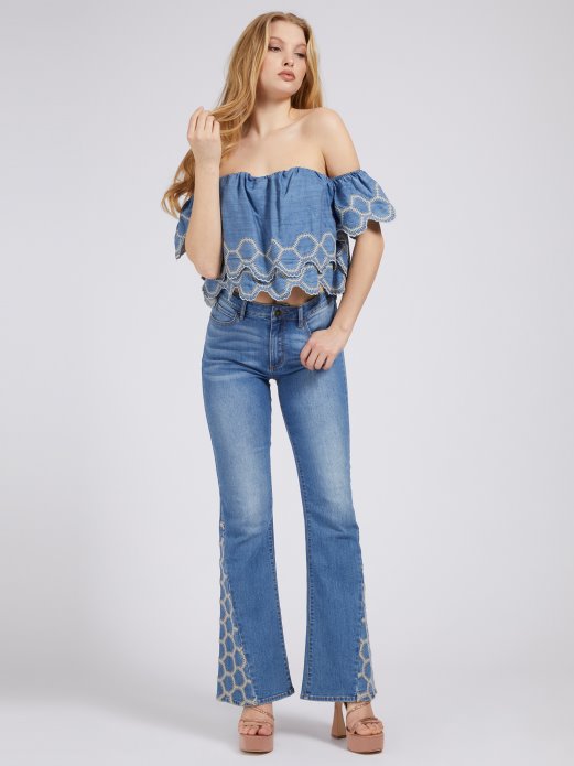 Plava Guess Kupovina Izvezeni Top Od Trapera