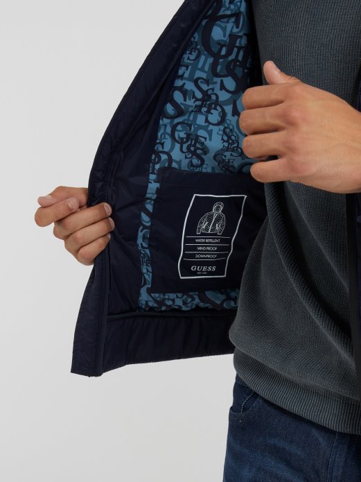 Plava Guess Shopping Tech Rastezljiva Najlonska Puferica