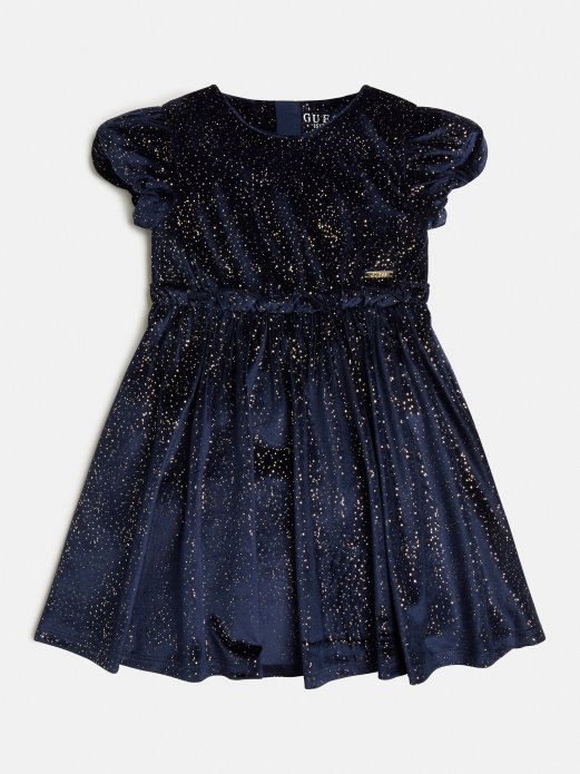 Plava Haljina Od Velura Za Kupovinu