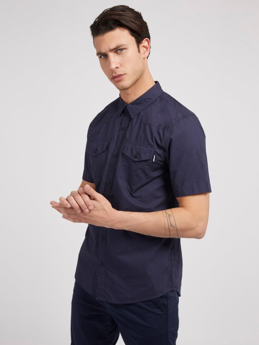 Plava Košulja Kratkih Rukava Guess Shopping