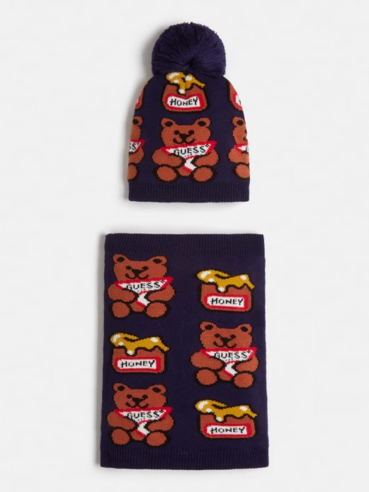 Plava Multi Guess Kapa Za Kupnju I Set Za Grijanje Oko Vrata