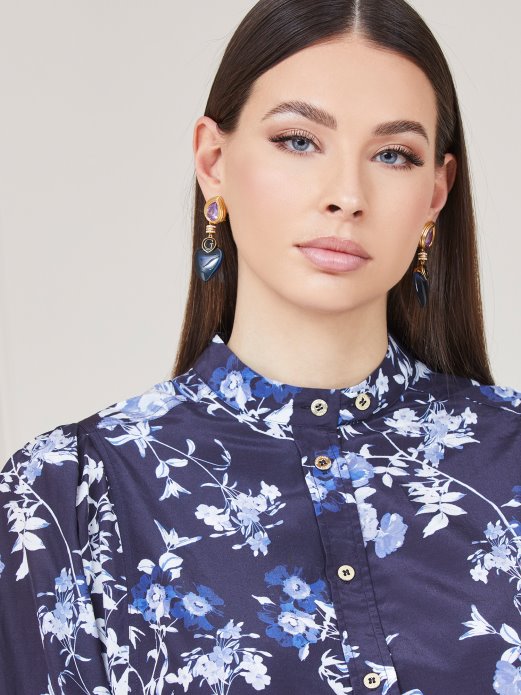 Plava Multi Guess Shopping Marciano Sveobuhvatna Majica S Printom