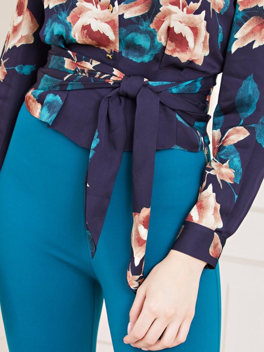 Plava Multi Marciano Košulja S Cvjetnim Printom Guess Shopping