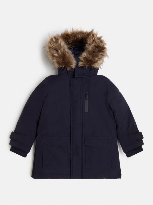 Plava Parka S Kapuljačom Guess Shopping