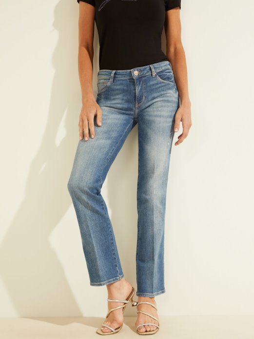 Plave Slim Fit Traper Hlače Guess Shopping Novi Trend