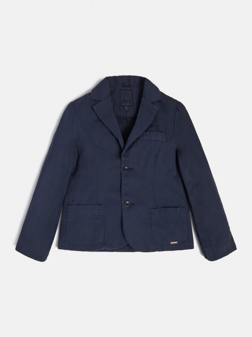 Plavi Blejzer Od Mješavine Pamuka Guess Shopping