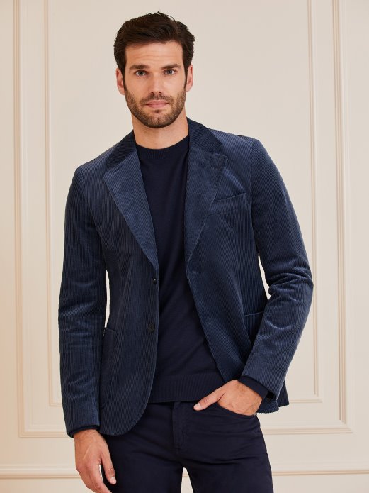 Plavi Marciano Samt Blejzer Guess Shopping