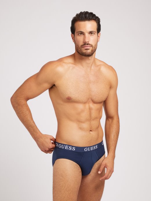 Plavo Guess Kupovno Pakiranje 3 Gaćice S Logotipom