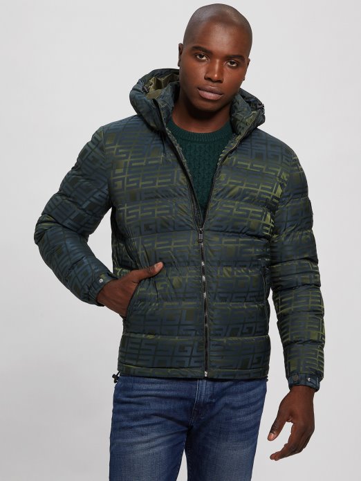 Plavo/zeleni Logo Jacquard Guess Shopping Puna Jakna S Logotipom