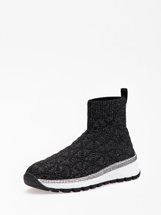 Pletene Zyla Visoke Tenisice Guess Shopping Crne