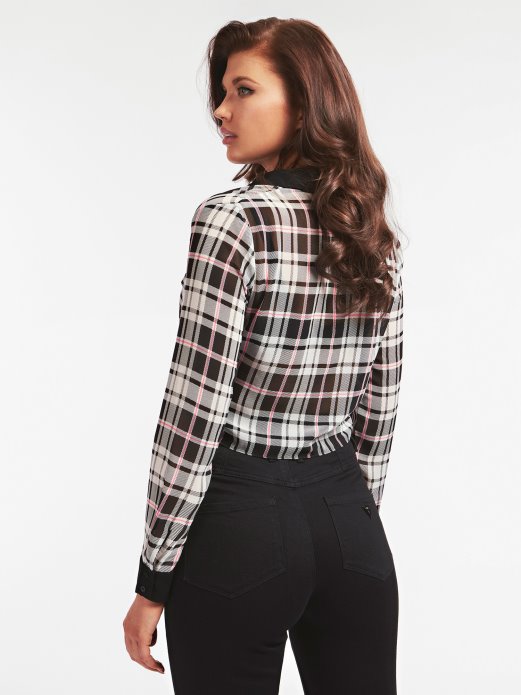 Po Cijelom Printu Skraćena Košulja Guess Shopping Višebojni Uzorak