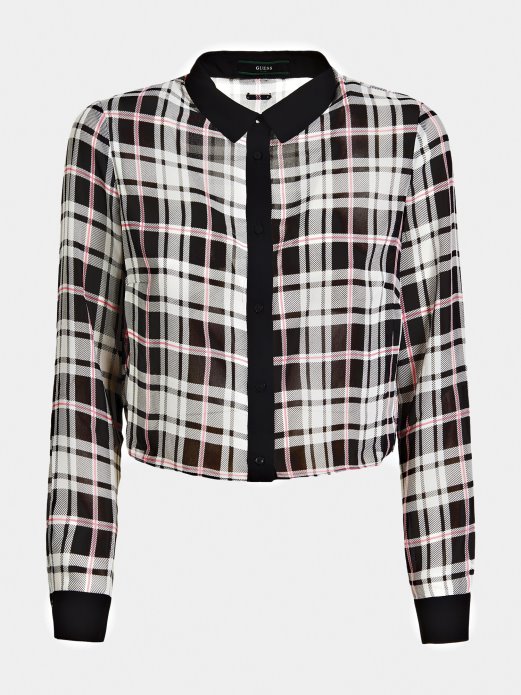 Po Cijelom Printu Skraćena Košulja Guess Shopping Višebojni Uzorak