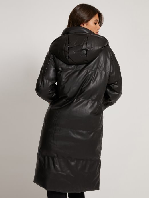 Podstavljena Jakna Od Umjetne Kože Guess Shopping Crna