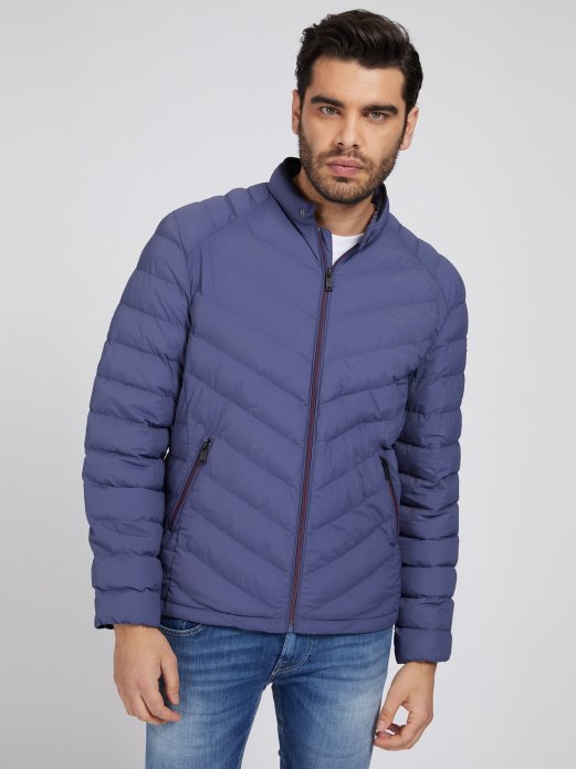 Podstavljena Jakna Plava Guess Shopping