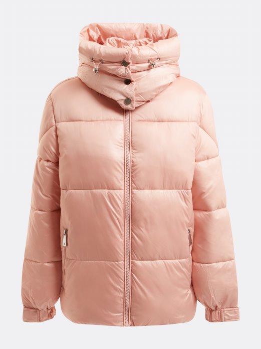 Podstavljena Jakna S Kapuljačom Guess Shopping Ružičasta