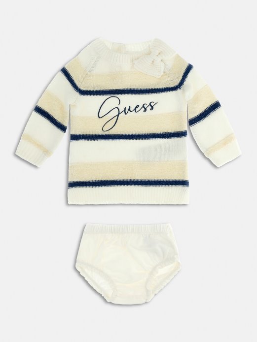 Pogodi Kupovni Komplet Bijele Prugaste Haljine I Gaćica