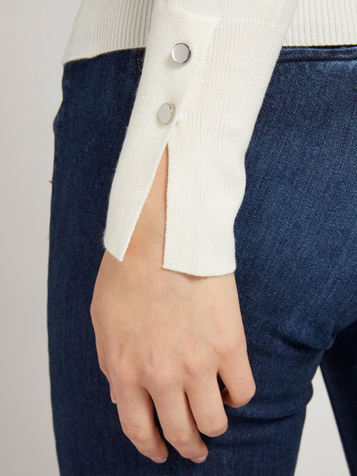 Pogodite Kupiti Bijeli Pulover Od Mješavine Viskoze