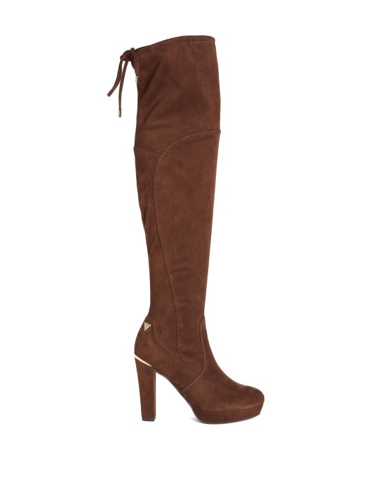 Pogodite Kupiti Tamno Smeđe Ladawn čizme Preko Koljena