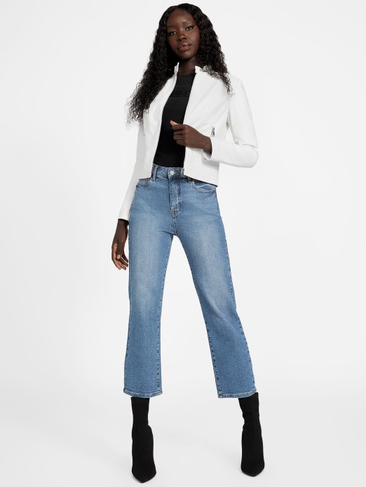 Popal Jakna Od Umjetne Kože Guess Shopping Dove Bijela