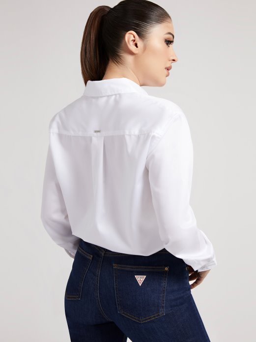 Popeline Košulja Guess Shopping Bijela