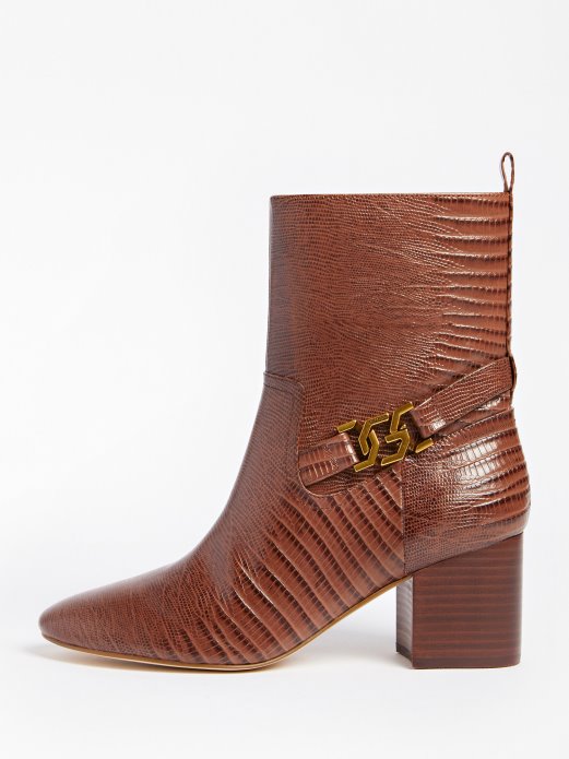 Prave Kožne Sabean Niske čizme Bež Guess Shopping