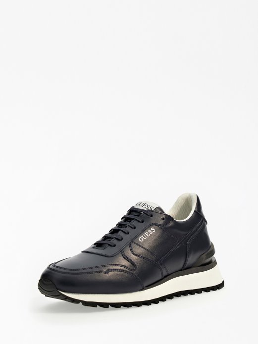 Prave Kožne Varese Tenisice Za Trčanje Guess Shopping Plave