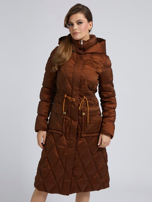 Prošivena Duga Pufer Narančasta Guess Shopping