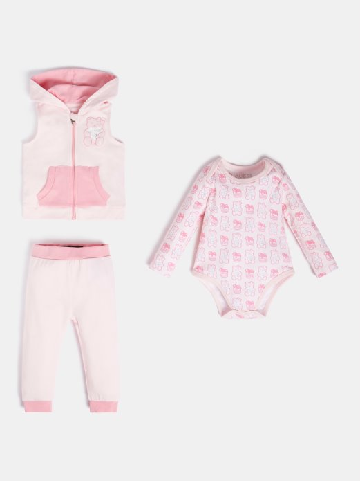 Prsluk S Prednjim Logom I Hlače Guess Shopping Roza