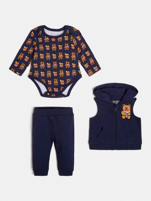 Prsluk S Prednjim Logom I Hlače Guess Shopping Tamnoplava