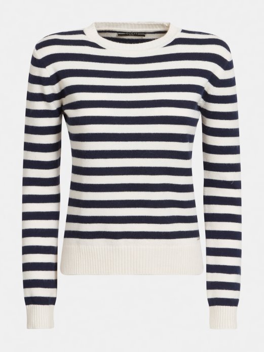 Prugasti Džemper Guess Shopping Plavi Multi