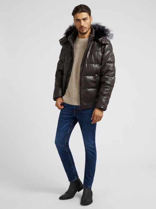 Pufer Od Umjetne Kože Smeđa Guess Shopping