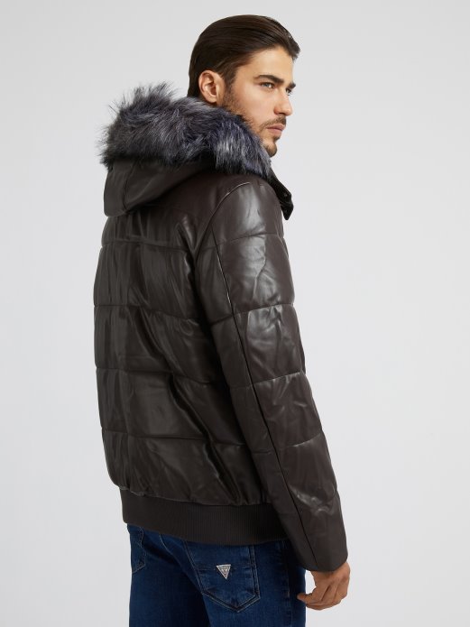 Pufer Od Umjetne Kože Smeđa Guess Shopping