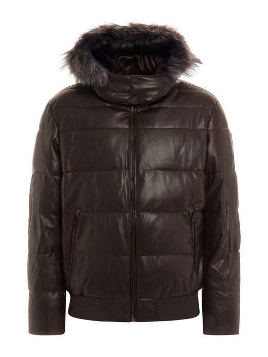 Pufer Od Umjetne Kože Smeđa Guess Shopping