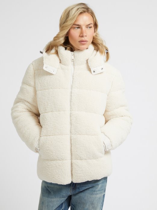Puffer Od Umjetnog Krzna Guess Shopping White