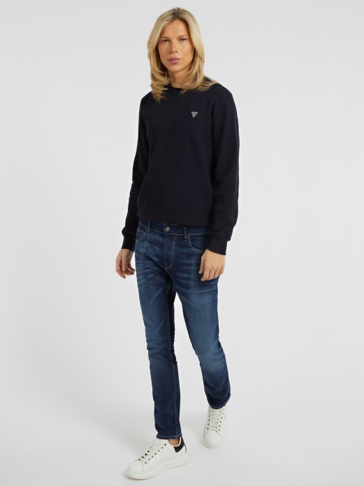 Pulover Od Mješavine Viskoze Plavi Guess Shopping