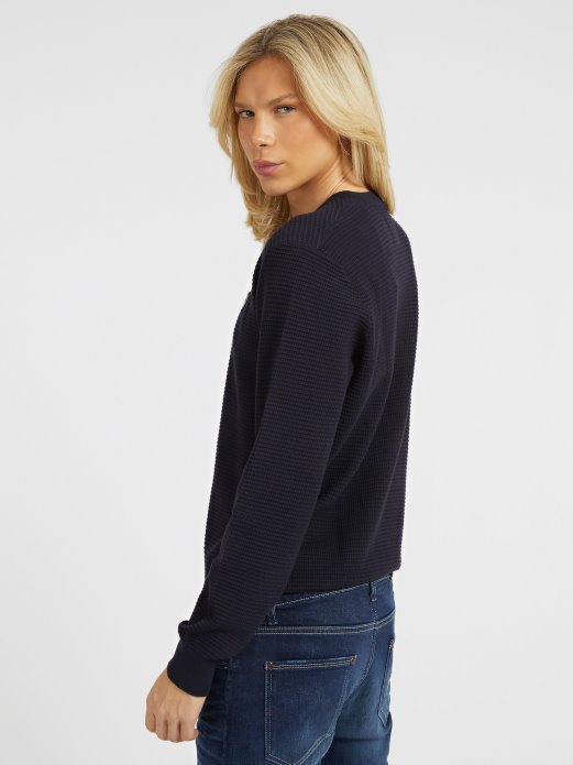 Pulover Od Mješavine Viskoze Plavi Guess Shopping