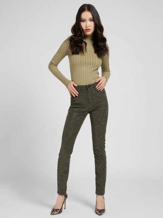 Pulover Od Mješavine Viskoze S Kornjačevim Ovratnikom Zeleni Guess Shopping