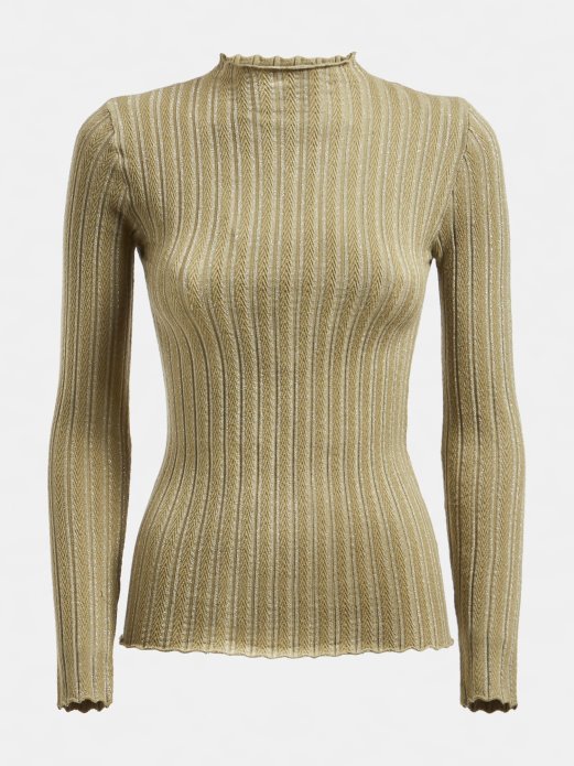 Pulover Od Mješavine Viskoze S Kornjačevim Ovratnikom Zeleni Guess Shopping