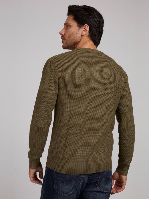 Pulover Od Mješavine Viskoze S Okruglim Izrezom Zeleni Guess Shopping