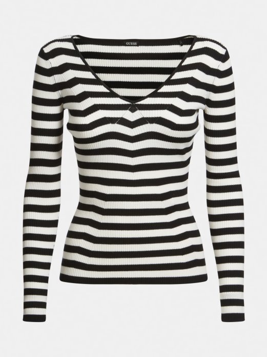 Pulover Od Mješavine Viskoze Višebojni Uzorak Pogodne Kupnje