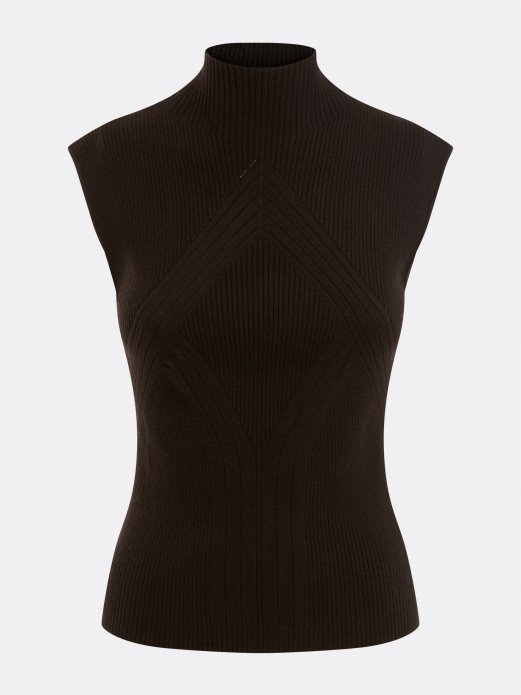 Pulover S Crnim Rebrastim Ovratnikom Pogodi Kupnju