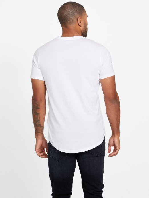 Pure White Guess Shopping Ciro Roses Tee