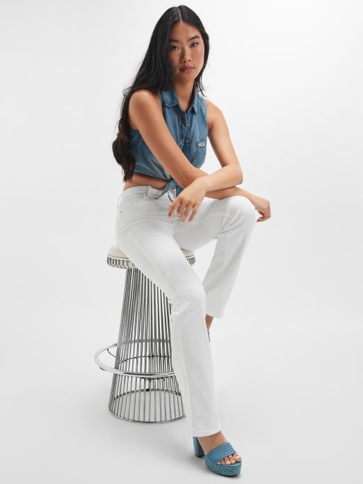 Pure White Guess Shopping Seksi Ravne Traperice