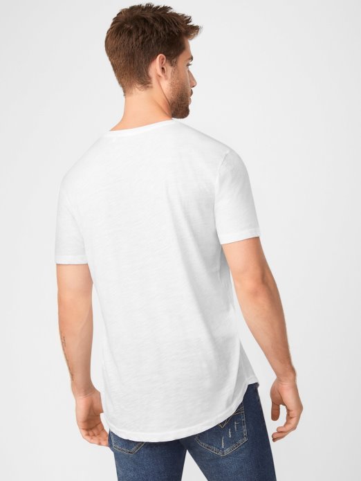 Pure White Guess Shopping Vantor Longline Tee