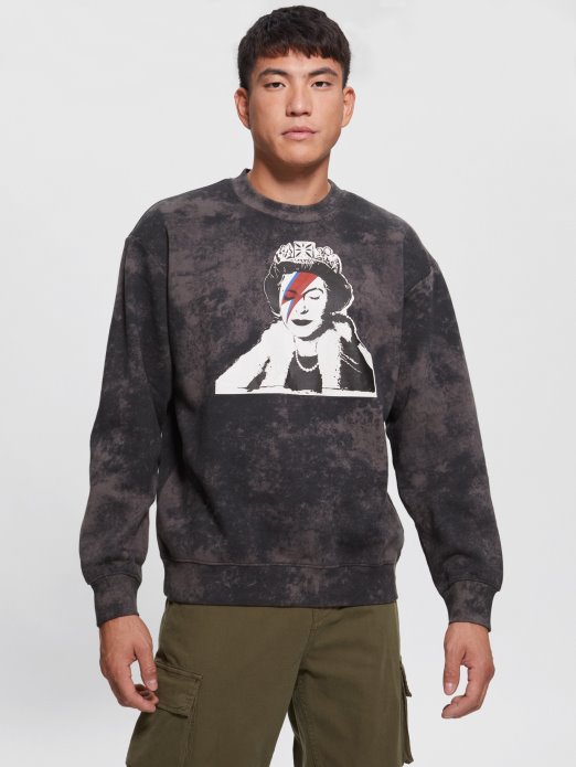 Queen Sweatshirt Jet Crna Multi Guess Shopping