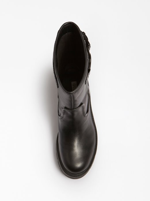 Radlyn Gležnjače Od Prave Kože Guess Shopping Crne