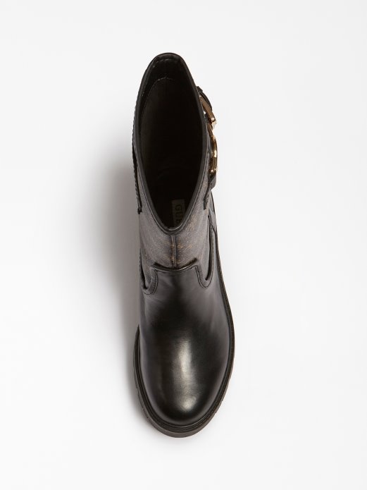 Radlyn Prave Kožne Gležnjače Guess Shopping Smeđe