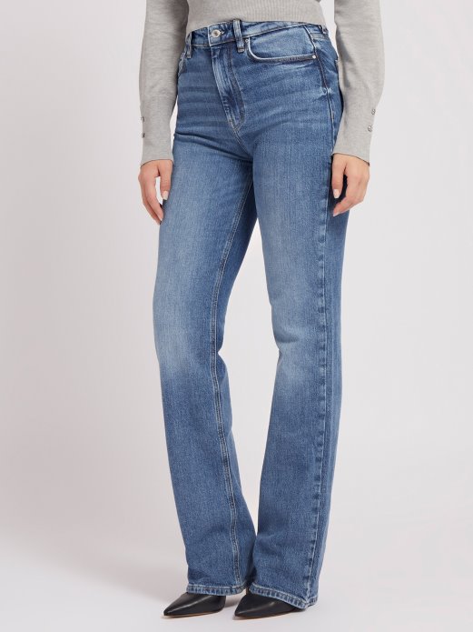 Ravne Traper Hlače Guess Shopping Plava Moda