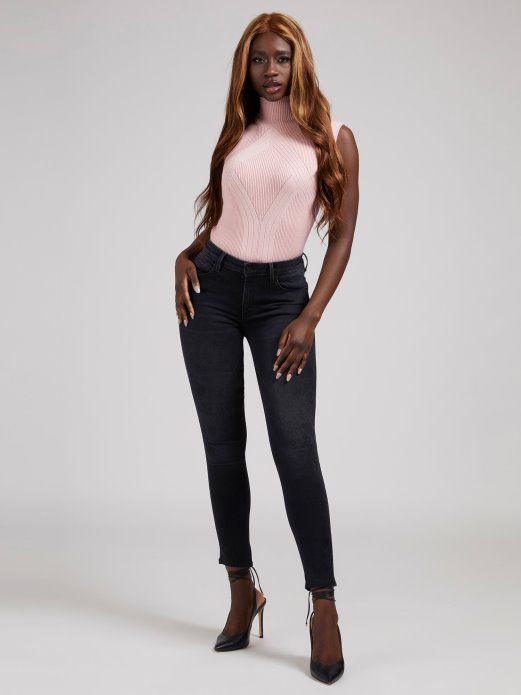 Rebrasti Džemper S Kornjačinom Ovratnikom Guess Shopping Ružičasta